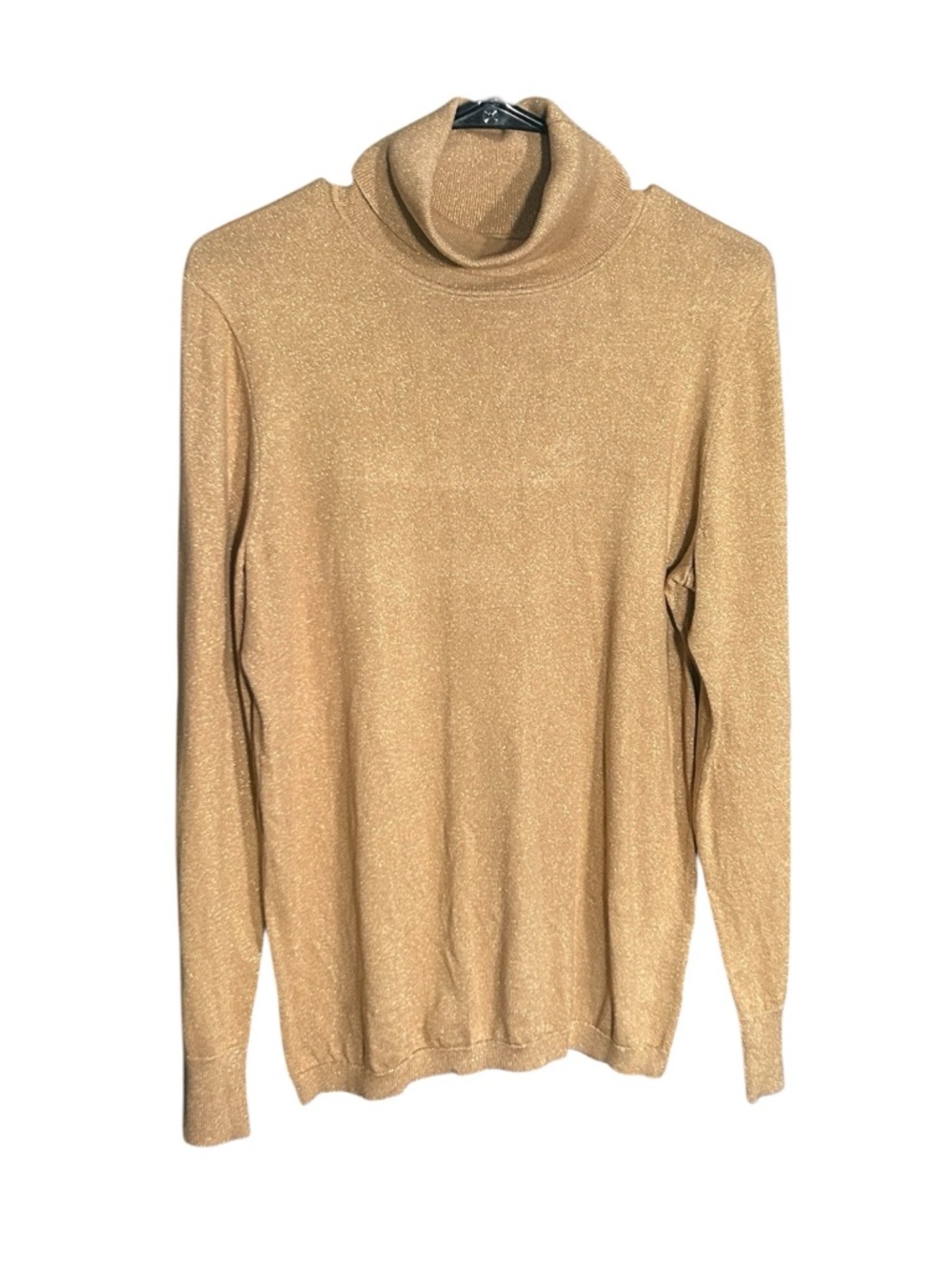 Talbots Shimmery Tan/Gold Turtleneck Sweater